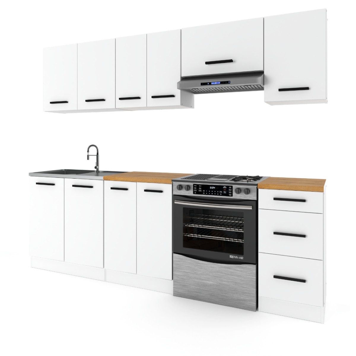 Nova Kitchen Muza 240 cm — Vit