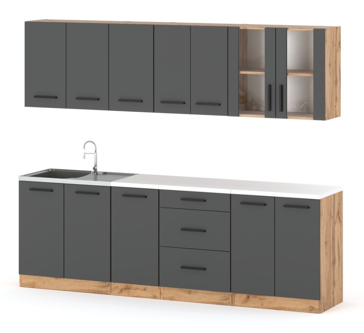Nova Kitchen Muza 260 cm — Matt Grå